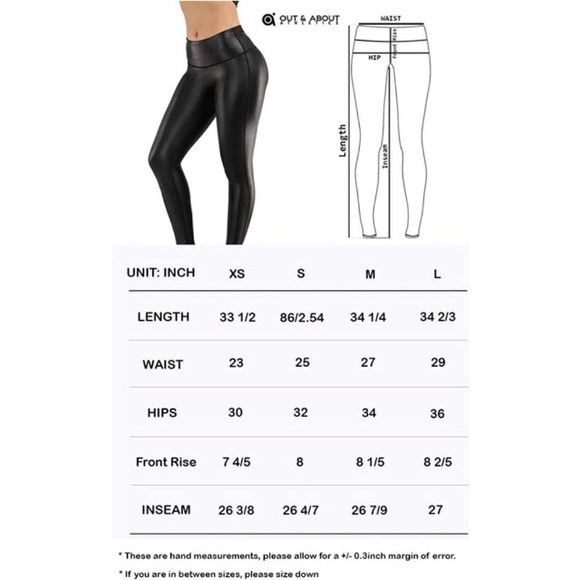 😍1 LEFT😍High-Waisted Faux Leather Black Leggings - Picture 4 of 6